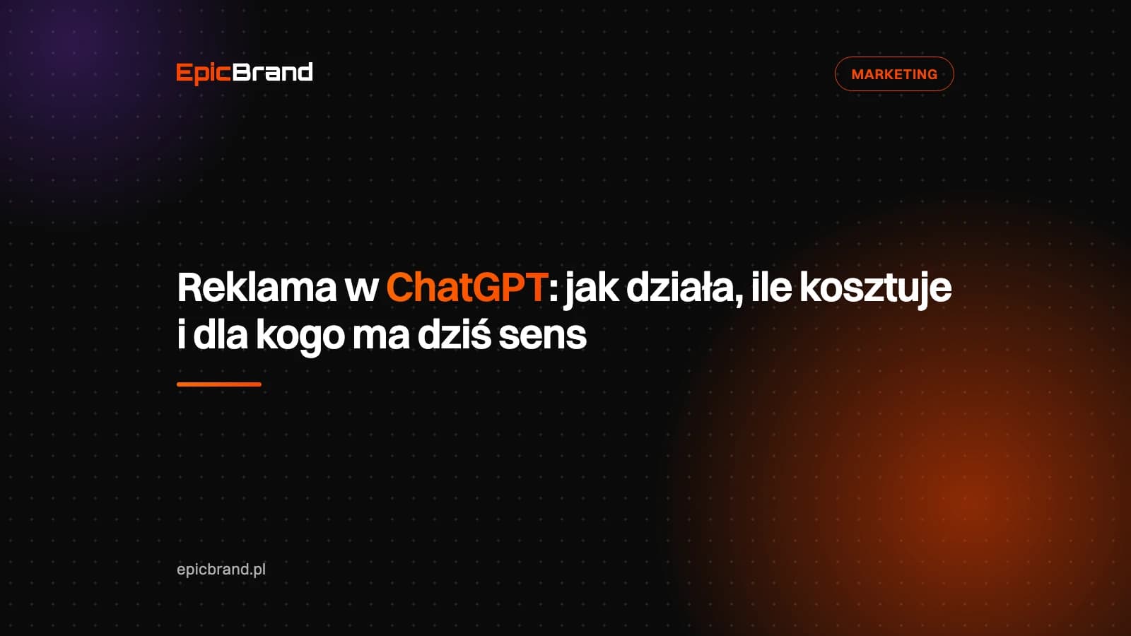 Grafika tytułowa artykułu o reklamie w ChatGPT - jak działa nowy kanał reklamowy OpenAI