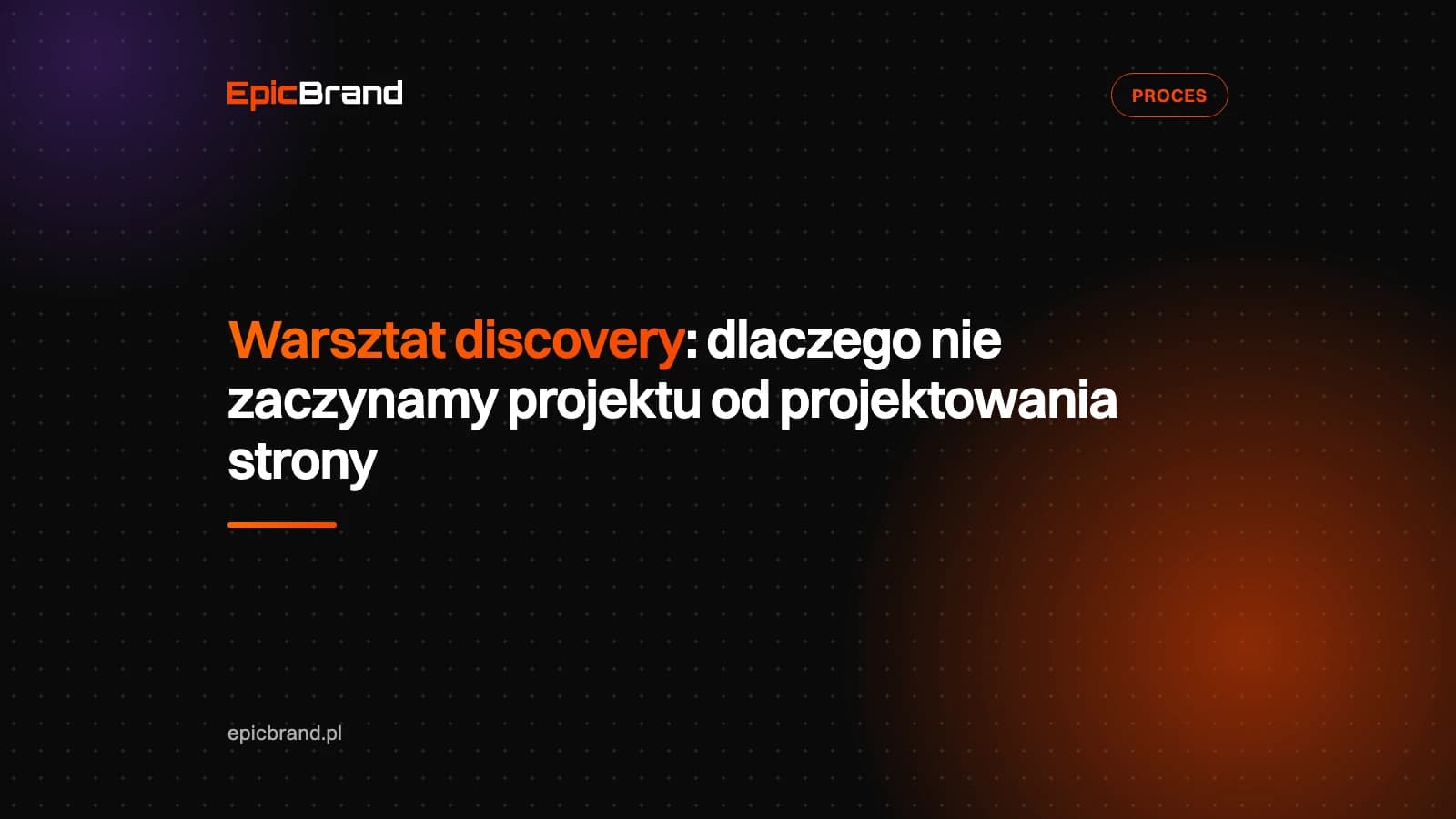 Grafika tytułowa artykułu o warsztacie discovery poprzedzającym projektowanie strony