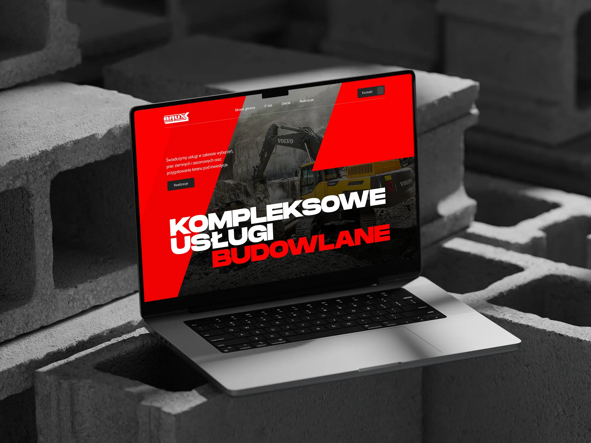 BAUX – branding i strona internetowa dla firmy budowlanej