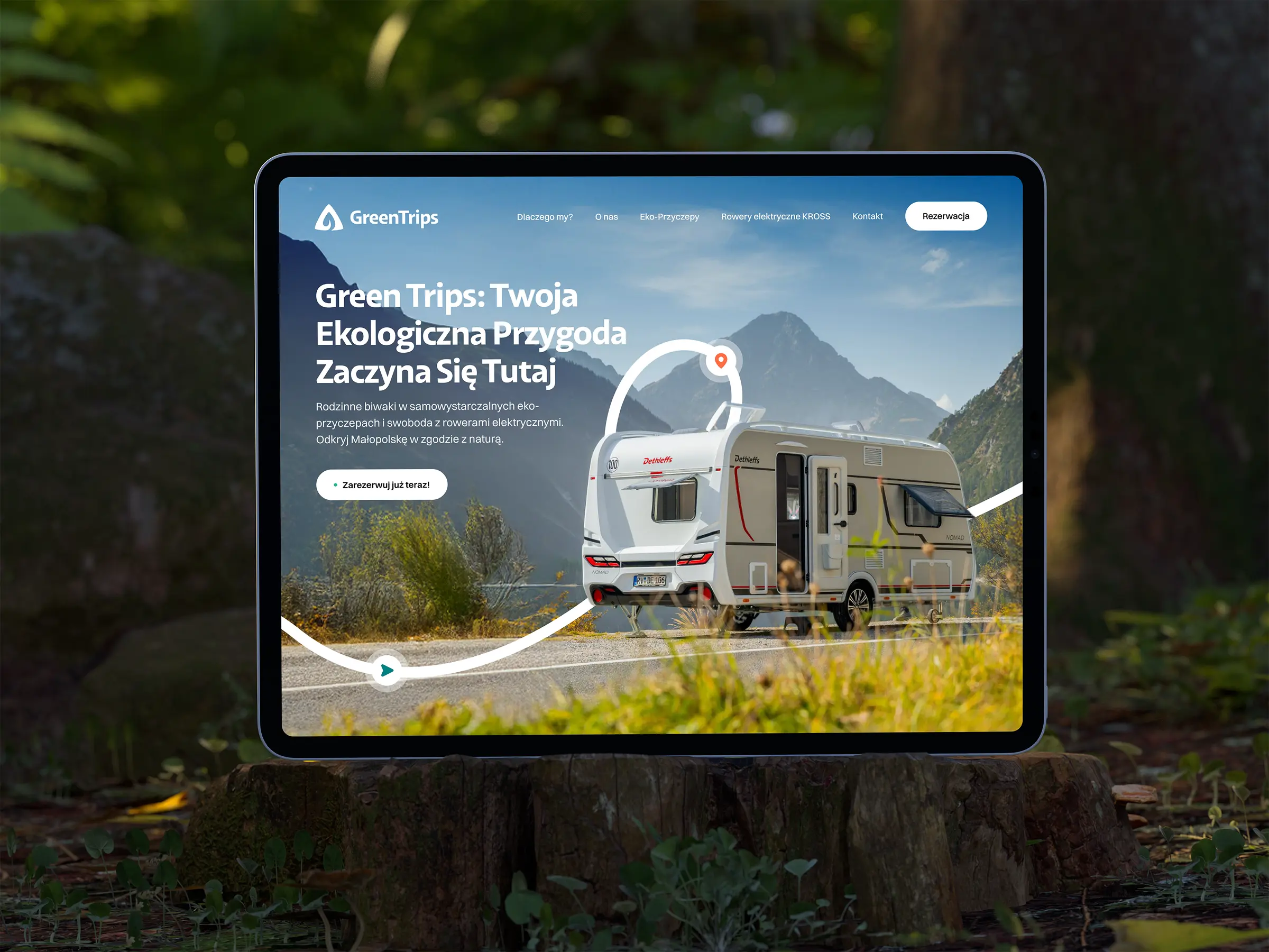 Green Trips – branding i strona internetowa z systemem wynajmu